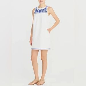J. Crew Embroidered Linen Tunic Dress